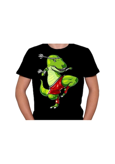 Muay Thai T-rex Dövüş Box Kick Box Tişört Unisex T-shirt 001