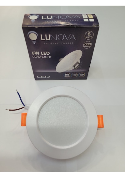 Lunova 6 Watt Beyaz Kasa Beyaz Işık Led Spot 10 Adet Beyaz - Beyaz