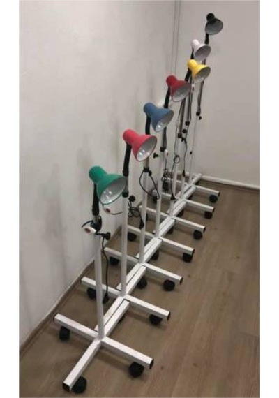Seyyar Muayene Lambası Reflektör 4 Tekerlekli Boy Ayarlı Işık Kaynağı