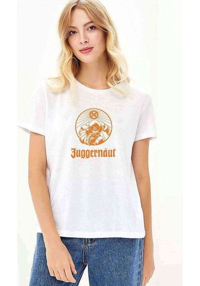 Juggernaut Baskılı Beyaz Kadın Tshirt (534279182)