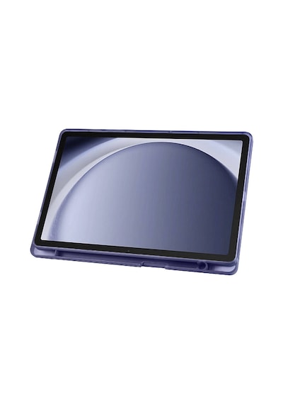 Ardemix Galaxy Tab A9 Kılıf Uyumlu Tri Folding Kalem Bölmeli Standlı Kılıf-mor Tablet Kılıfı