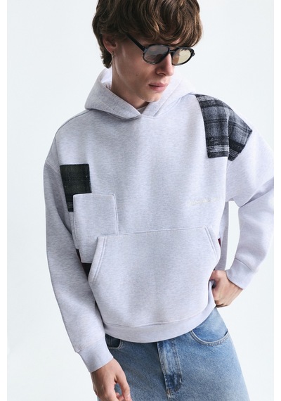 Vamos Boxy Fit Yama Detaylı Sweatshirt Çok Renkli