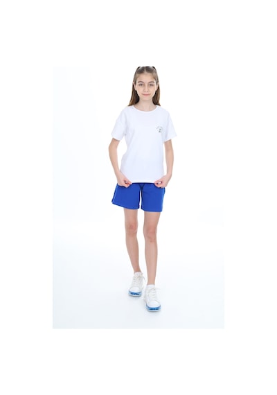 Toontoy Kids Toontoy Kız Çocuk Garni Detaylı Baskılı Şortlu Takım Saks Mavi Toontoy Kids Toontoy Kız Çocuk Garni Detaylı Baskılı Şortlu Takım Saks Mavi