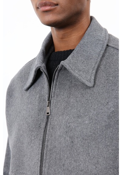 Antioch Regular Fit Dokulu Erkek Mont Antrasit