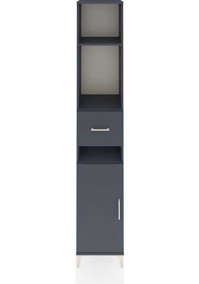 Hyperion Dolap 4 Raflı Tek Çekmeceli Tek Kapaklı 44x44x243 Antrasit-antrasit Antrasit