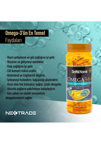 Aksu Vital - Shiffa Home Omega 3-6-9 100 Softjel 1000 MG