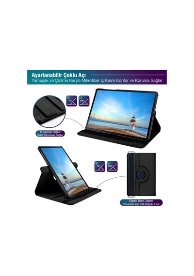 Sm Samsung Uyumlu Galaxy Tab S8 2022 11.0 X700-x706 360 Derece Döner Standlı Kılıf- 5775 - Hs08374206-6054 Siyah Arka Kapak Sm Samsung Uyumlu Galaxy Tab S8 2022 11.0 X700-x706 360 Derece Döner Standlı Kılıf- 5775 - Hs08374206-6054 Siyah Arka Kapak