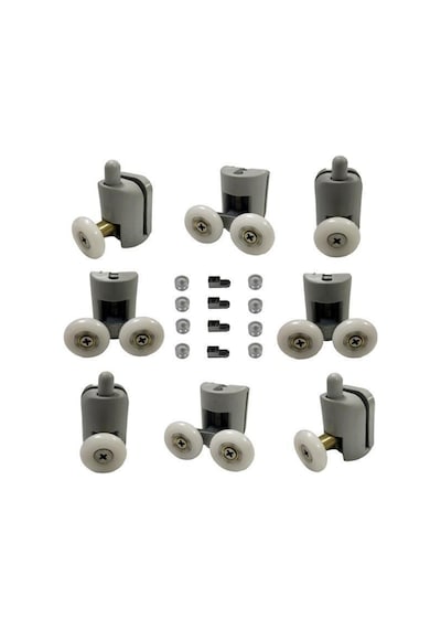 Duşakabin Tekerleği Rulman 8 Li Set Teker Çapı 24 Mm Gri
