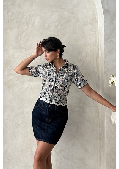 Verymoda Dantel Gömlek I Vmd2918 SİYAH