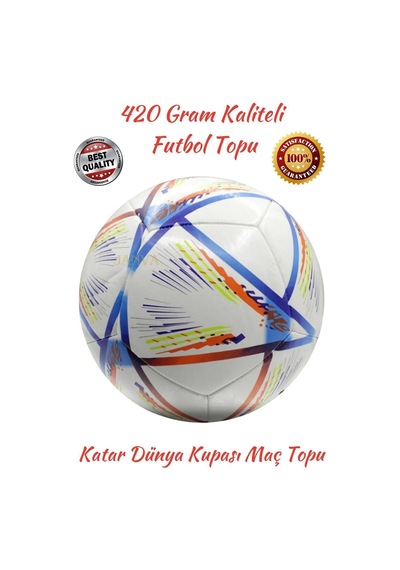 Janva Dünya Kupas 1.kalite Profosyonel Futbol Topu Halı Saha Çim Saha Sporcu Top (420 gram) 5 numara Beyaz