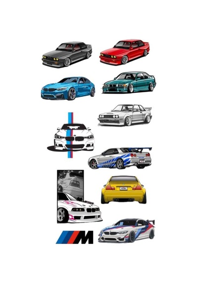 Bmw Sticker Etiket Seti - Laptop Notebook Telefon