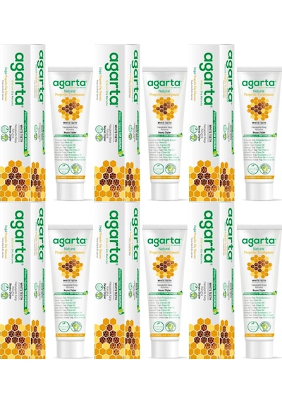 Agarta Doğal Diş Macunu 100ml Propolisli 6 Lı Set Beyazlık