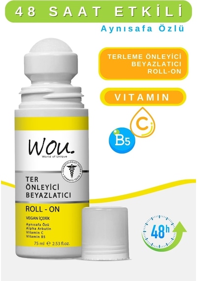 Wou Ter Önleyici ve Beyazlatıcı Roll -On 75 ML