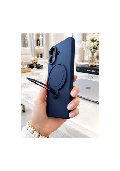 Poco X8 Pro İle Uyumlu 360 Derece Dönebilen Kalın Metal Magsafe Halka Stantlı İçi Kadife Korumalı Ultra Lüx Premium Silikon Kılıf Koyu Lacivert Poco X8 Pro İle Uyumlu 360 Derece Dönebilen Kalın Metal Magsafe Halka Stantlı İçi Kadife Korumalı Ultra Lüx Premium Silikon Kılıf Koyu Lacivert