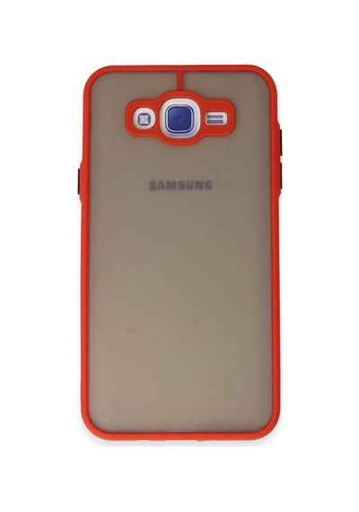 Samsung Galaxy Uyumlu J7 Kılıf Montreal Silikon Kapak -  Kırmızı Çok Renkli
