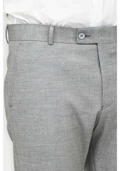 Wessi Desenli Slim Fit Gri Erkek Pantolon Gri