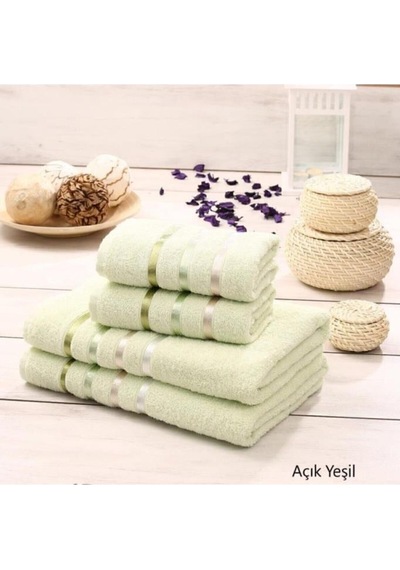 Banyo Havlu Seti 4 Lü Bale Açık Yeşil