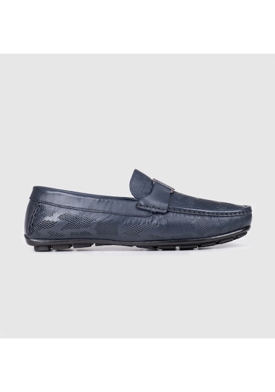 Cabani Hakiki Deri Lacivert Erkek Loafer Ayakkabı Lacivert (521650161) Lacivert