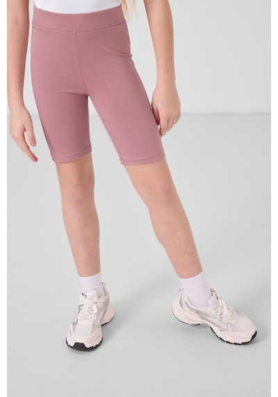 Tommylife Gül Kurusu Pamuklu Kısa Paça Standart Fit Basic Kız Çocuk Tayt - 75188 Gül Kurusu