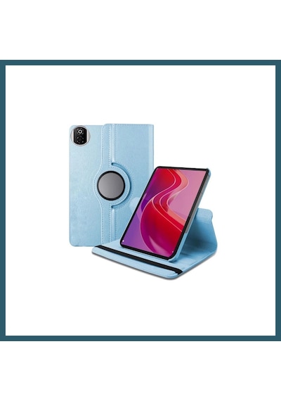 Bezos Huawei Honor Pad X7 360 Tablet Deri Kılıf - Mavi Ob
