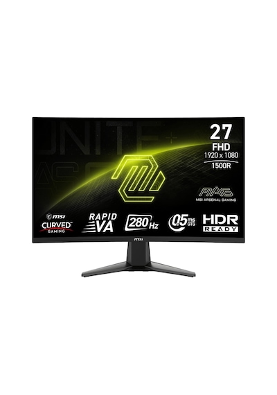 Msı Mag 276cxf 27" 280hz 0.5ms Hdmı Dp Hdr Ready Adaptivesync Fhd Rapid Va Curved Gaming Monitör
