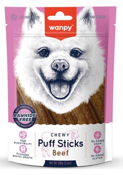 Wanpy Tahılsız Sığır Etli Köpek Çiğneme Ödülü 100 Gr