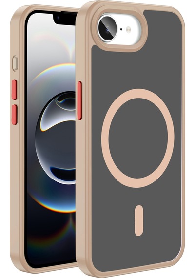 Apple Uyumlu iPhone 16e Kılıf M-safe Şarj Özellikli Mat Arka Yüzey Zore Sio Kapak Rose Gold