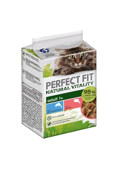 Perfect Fit Okyanus Balıklı Somonlu Kısırlaştırılmış Yetişkin Kedi Maması 6 x 50 G