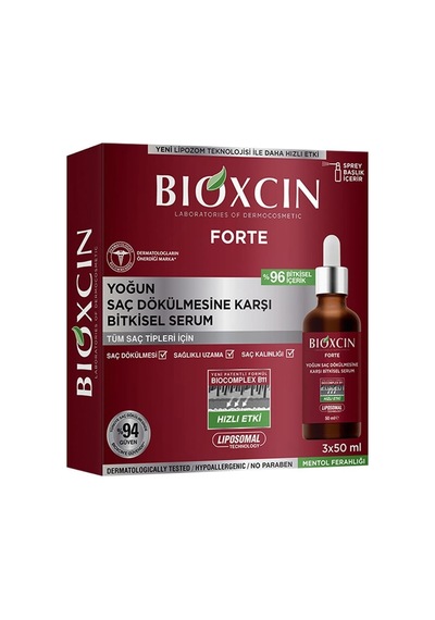 Forte Yoğun Saç Dökülmesine Karşı Bitkisel Serum, 3x50 Ml