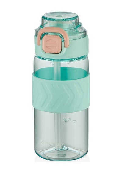 Shotay St-7237 600ml Turkuaz Pipetli Tritan Matara Diğer