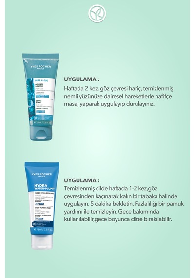 Yves Rocher Normal Ve Kuru Ciller İçin Arındırıcı Ve Nem Seti- Peeling 75 Ml- Maske 75 Ml