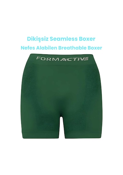 Uniquetrenders Erkek Dikişsiz/seamless Nefes Alabilen Boxer 6 Adet Lacivert - Yeşil