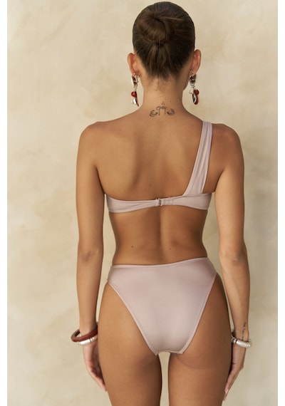Mai Collection Mai Studios Co. Balisya Tek Omuz Asimetrik Lila Bikini Üstü Lila