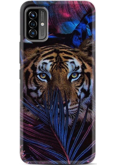 Reeder P13 Blue Max Pro Lite 2022Kılıf Resimli Desenli Baskılı Silikon Flowers Tiger 1319