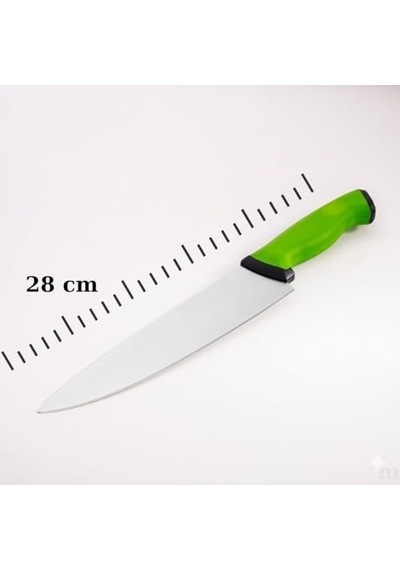 Profesyonel Şef Bıçağı, 28 Cm, Yüksek Karbonlu Paslanmaz Çelik, Ergonomik Kaymaz Sap, Et Ve Sebze Kesimi İçin İdeal