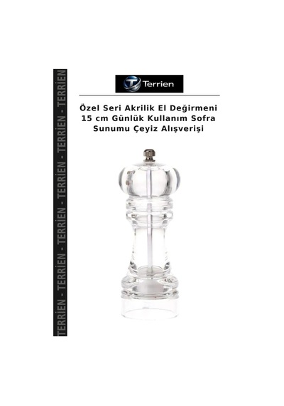Özel Seri Akrilik El Değirmeni 15 Cm Günlük Kullanım Sofra Sunumu Çeyiz Alışverişi Çok Renkli