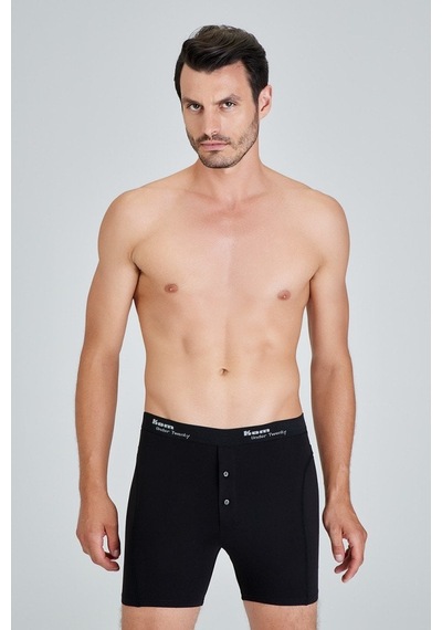 Kom Long Şort Erkek Boxer Beyaz
