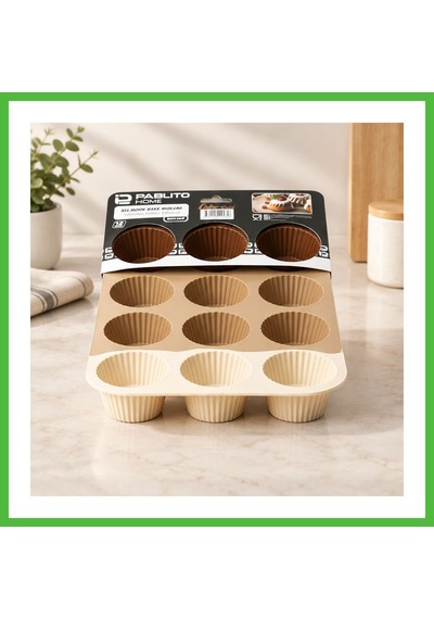 Vaveni 12 Bölmeli Birleşik Silikon Kek Kalıbı Arz Çok Renkli