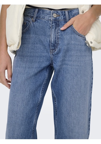 Only Mom Jean Düz Kesim Kot Pantolon 15339975 Mavi