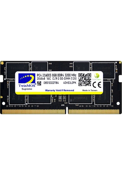 Twinmos MDD48GB3200N 8 GB DDR4 3200 MHz CL19 Notebook Ram