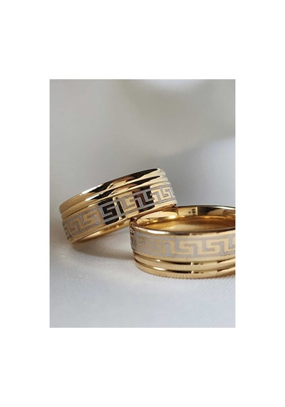 Çelik Yüzük Alyans Gold 8 Mm Gold - 703442386 Gold