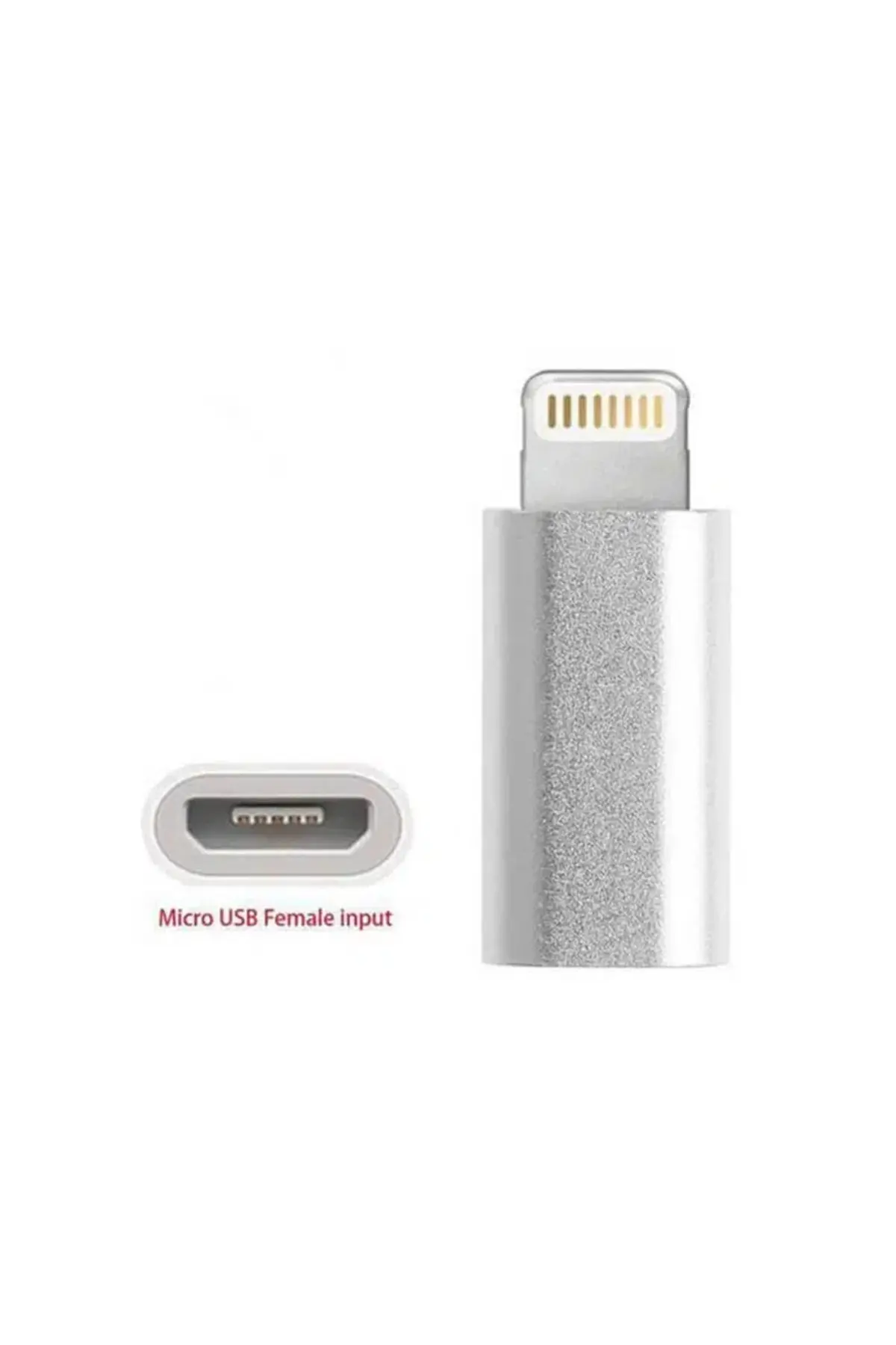 İphone 8-pin Otg Micro Usb To Apple iPhone Uyumlu  Lightining Şarj Çevirici Dönüştürücü Adaptör Gri 1