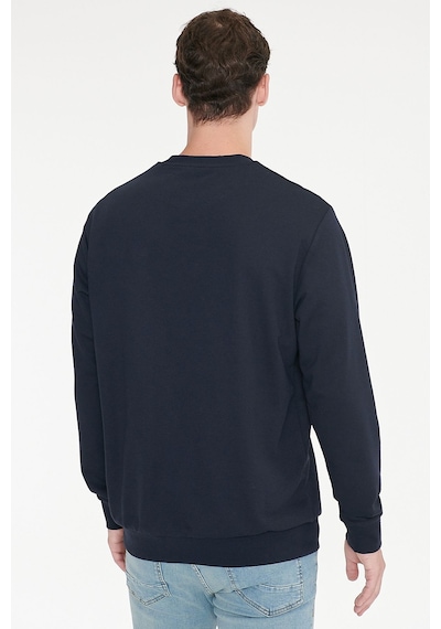 AC&Co / Altınyıldız Classics Standart Fit Normal Kesim Pamuk Bisiklet Yaka Erkek Sweatshirt Lacivert