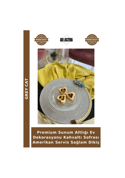 Premium Sunum Altlığı Ev Dekorasyonu Kahvaltı Sofrası Amerikan Servis Sağlam Dikiş Çok Renkli