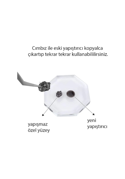 İpek Kirpik Aksesuarları - Cam Uygulama Tepsisi Yuvarlak