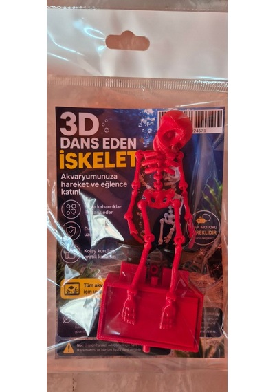3d Dans Eden İskelet Kırmızı