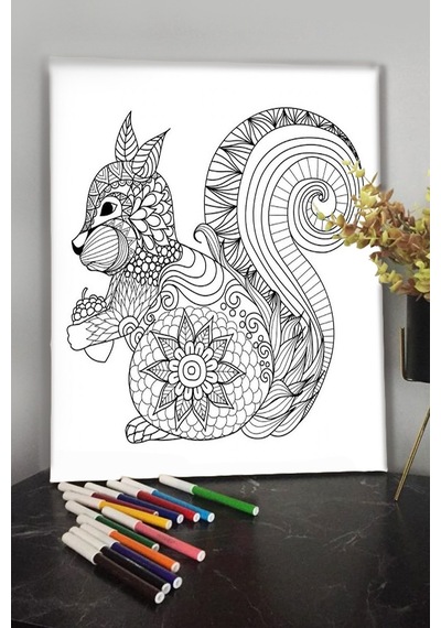 Sincap 2 40x30cm Çocuklar Için Özel Boyanabilir Tablo Mandala Tablo Kalem Hediyesi Yoktur.