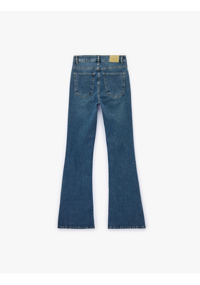 Koton Pamuklu Dar Kalıp Düğmeli İspanyol Paça Denim Pantolon - Flare Jeans Green Cast 7wal40103md Yeşil Koton Pamuklu Dar Kalıp Düğmeli İspanyol Paça Denim Pantolon - Flare Jeans Green Cast 7wal40103md Yeşil