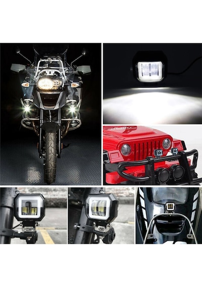 Motosiklet Sis Farı 2 Adet Angel Beyaz Renk