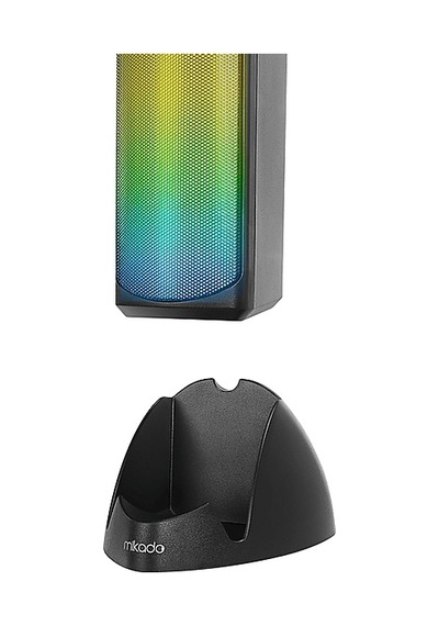 Mıkado MD-183 2.0 3W 2 Bluetooth RGB Aydınlatmalı Usb + 3.5 MM Usb 5V Hoparlör - Siyah